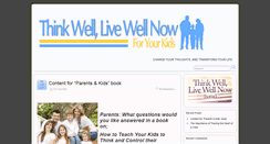 Desktop Screenshot of kids.thinkwelllivewellnow.hosterize.com